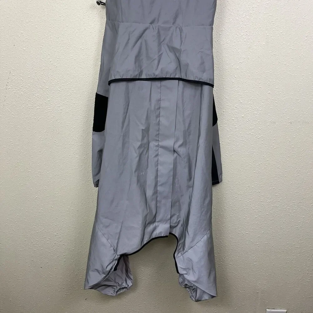 Vanpardo Reflective Hi-Vis Waterproof Outdoor Dog Rain Coat Gray Canine MEDIUM